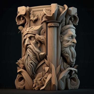 3D model The Pillars of the Earth game (STL)